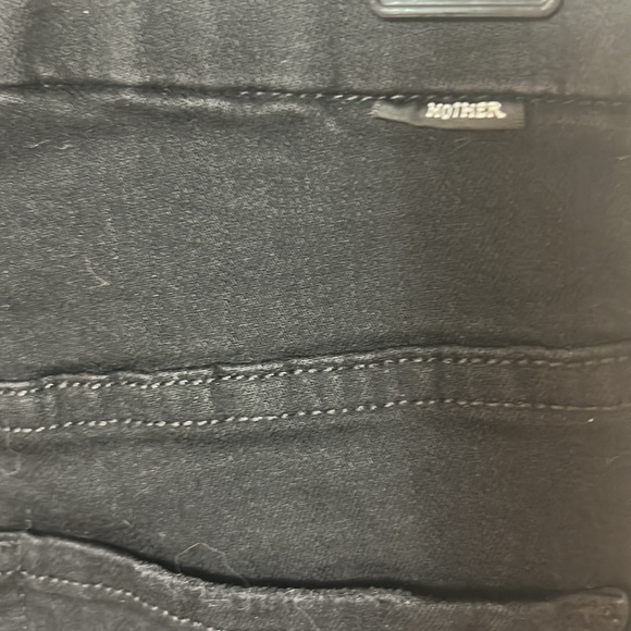 Mother black The Looker high waisted ankle fray jeans in Guilty Glitter Racer - Picture 11 of 16